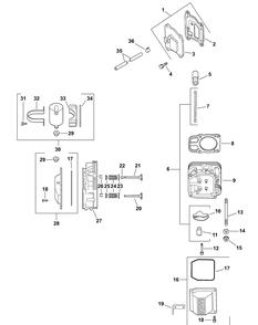 Kohler Cv750-0028 Head, Valve, Breather Diagram and Parts List for M60-KH 53AH8CT6050-30HP-OHV Cub Cadet Lawn Tractor